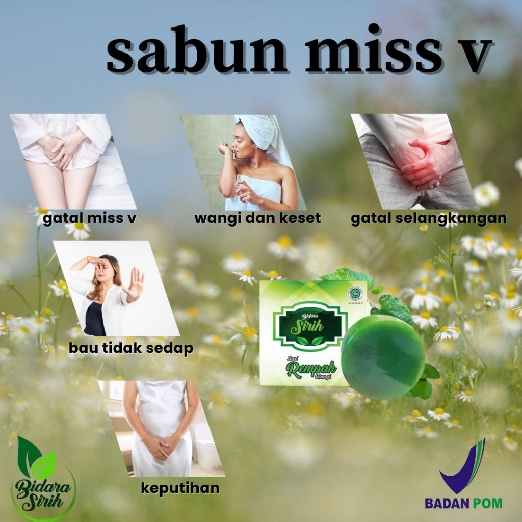 SABUN SALEP MISS V HERBAL GATAL DIAREA KEWANITAAN KEPUTIHAN GATAL SELANGKANGAN BIDARA SIRIH [sudah B