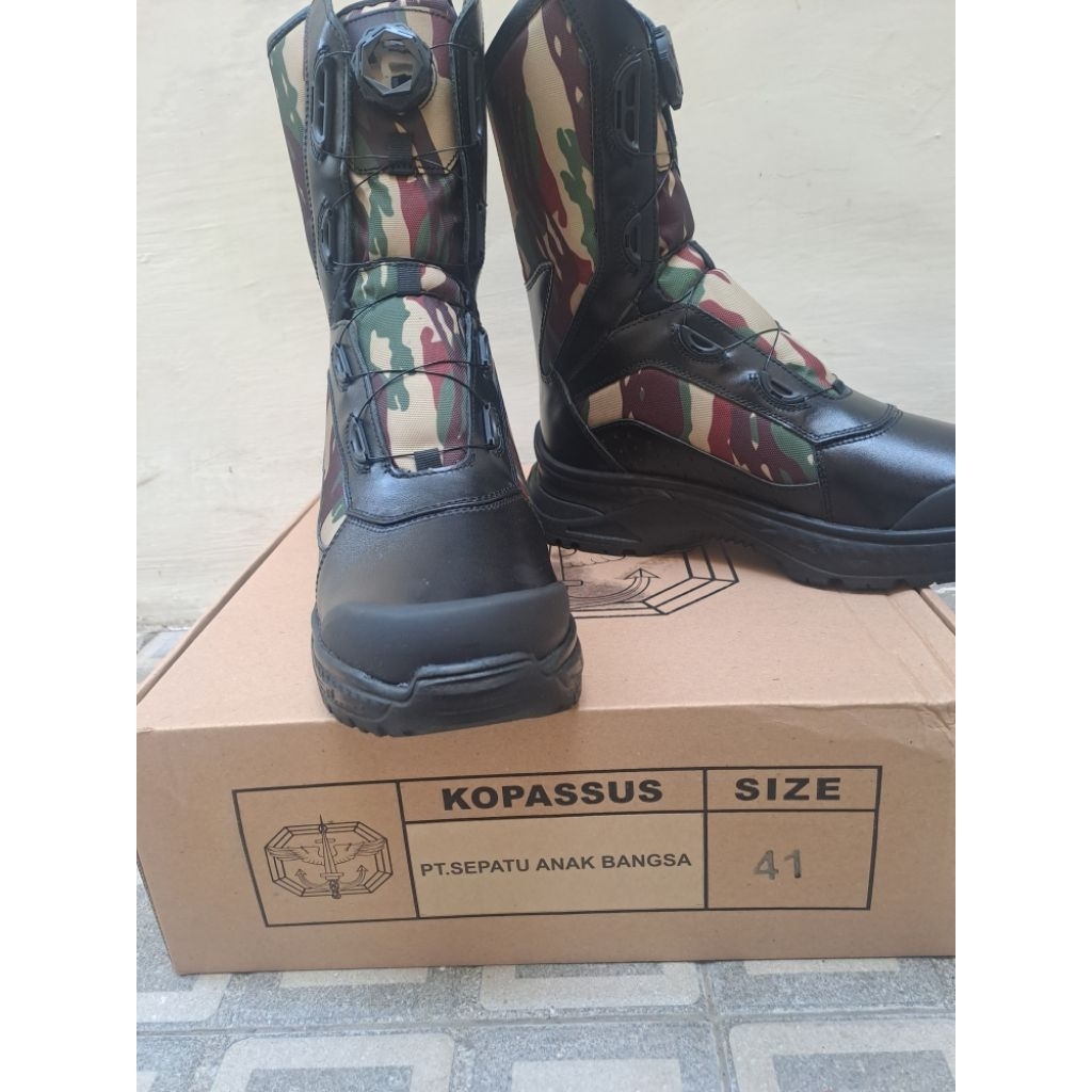 SEPATU PDL TALI PUTAR ASLI JATAH KOPASSUS.SEPATU PDL ORI JATAH