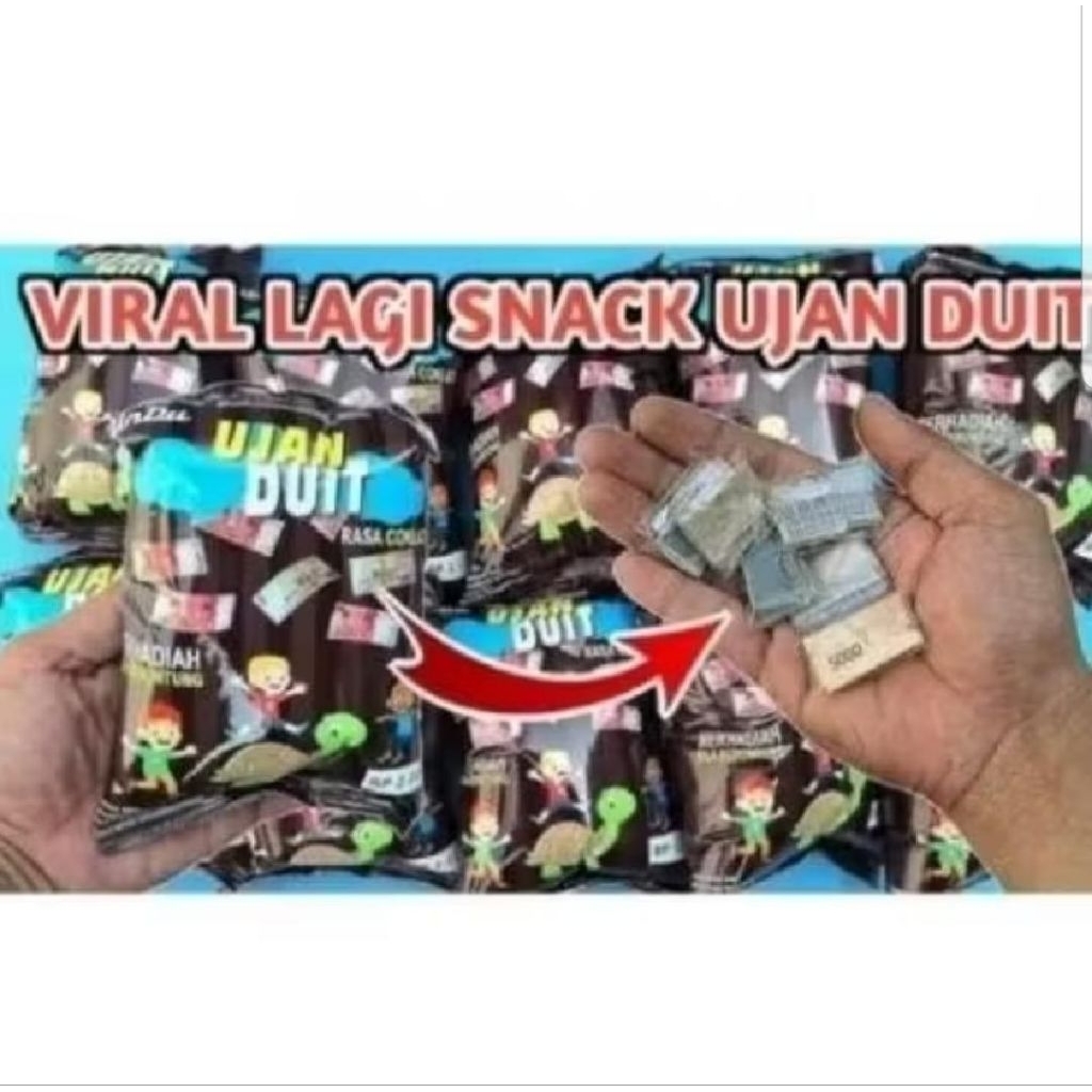 Snack undu ciki chiki ujan duit berhadiah uang tunai HARGA PERBIJI