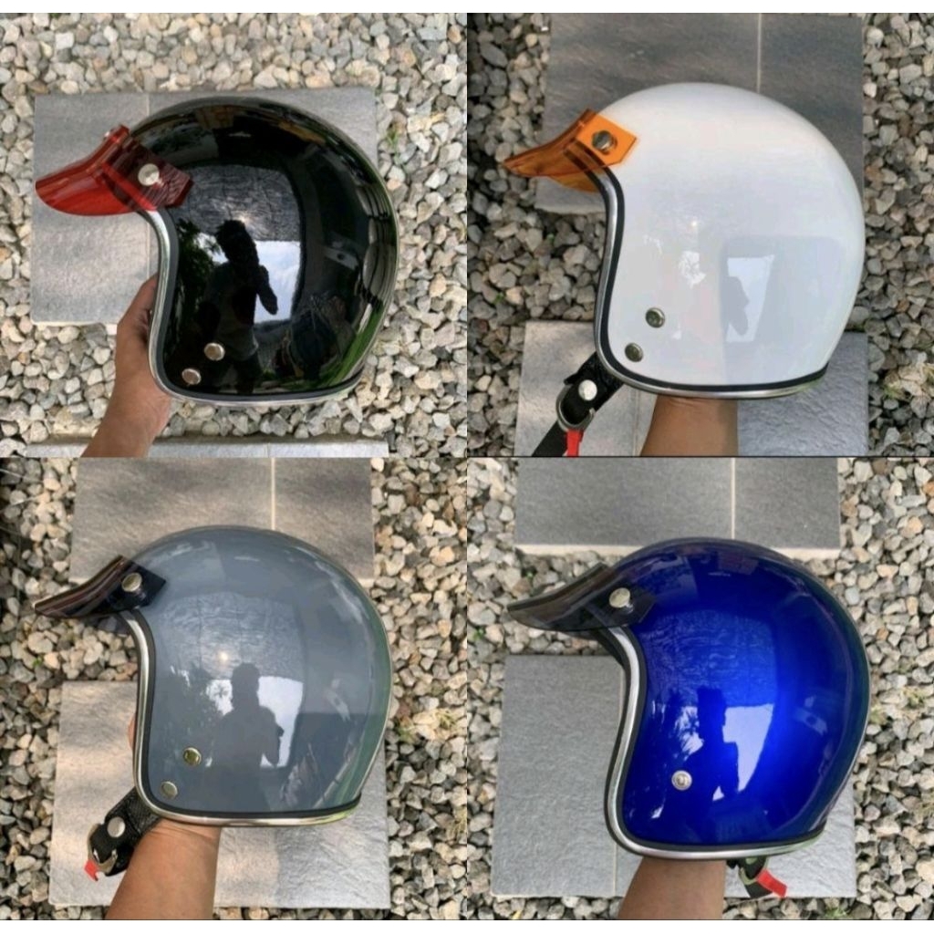 Helm Slimhead Free Pet Retro Motorcycle