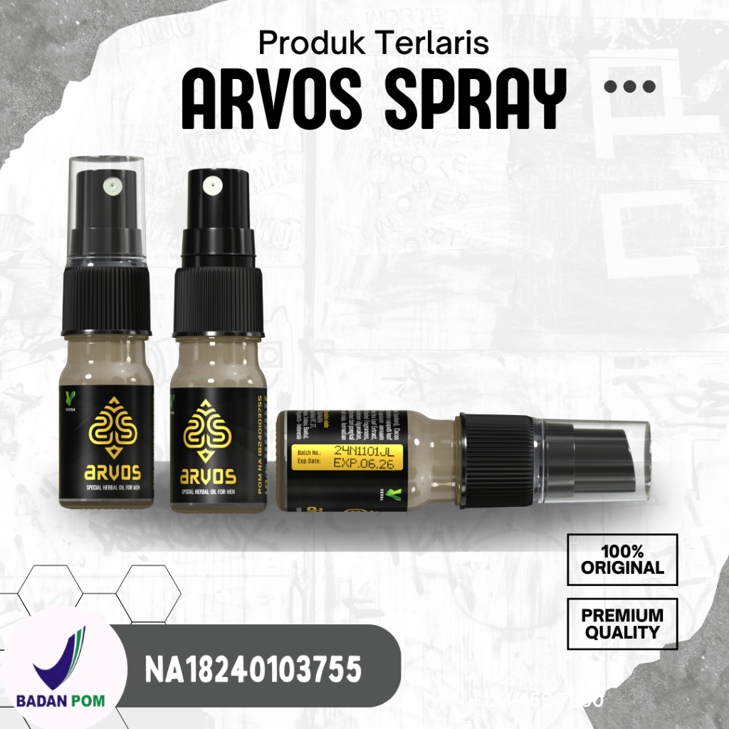 Arvos Spray Obat kuat semprot pria tahan lama