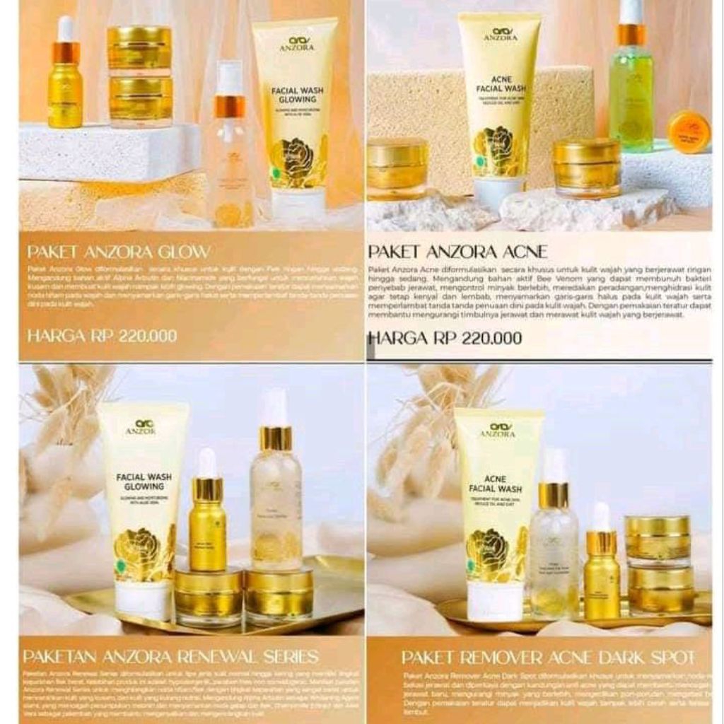 ANZORA SKINCARE KLINIK PAKET GLOW ACNE ADS RENEWAL