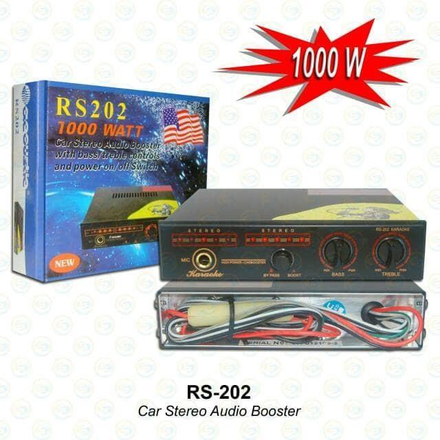 S_NET RS-POP Car Stereo Audio Booster 1000 Watt dengan Kontrol Bass Treble dan Saklar On Off Power u
