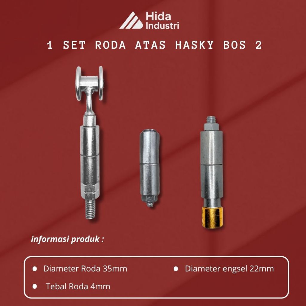 (PROMO) Satu Set Roda Hasky Bos 2 | Roda Haksy/kecil Bushing 2 | Roda Pintu Gebyok