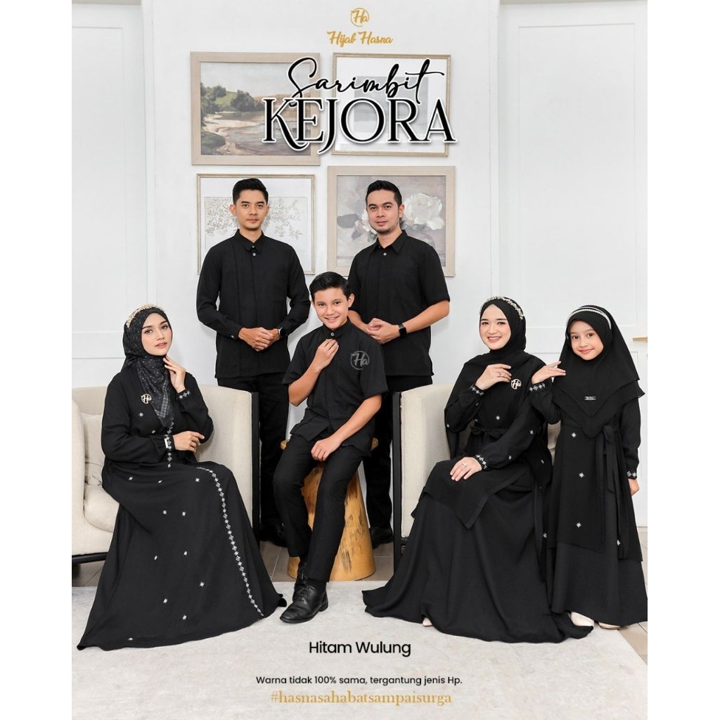 [PO] Kejora Family Series (Hitam Wulung) by Hasna Hijab - Original Hasna Hijab - Bisa dicicil - Sari