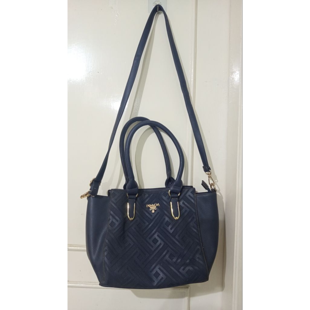 PRELOVED TAS KW PRADA MILANO WARNA NAVY