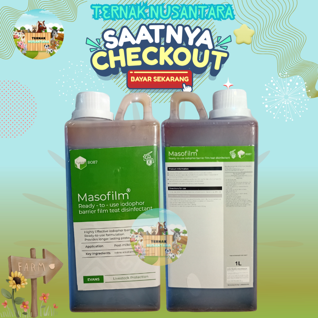 MASOFILM 1 LITER - Obat Celup Dipping Ambing Puting Sapi Kambing Perah