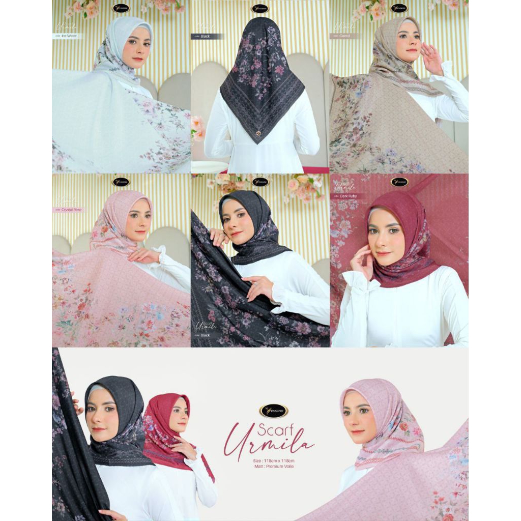 URMILA SCARF by Yessana Hijab // Hijab Segiempat Motif Premium