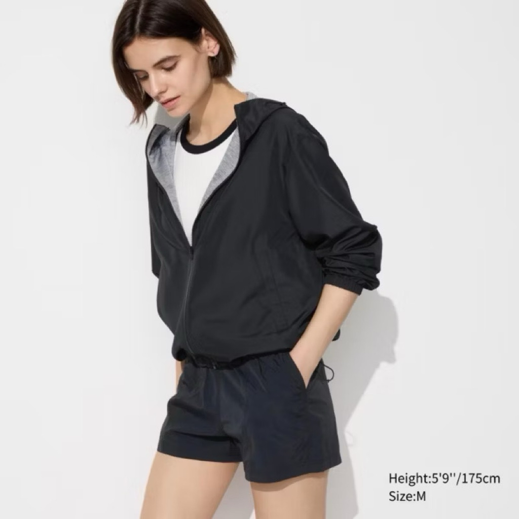 UNIQLO jaket parka reversibel water repellent preloved