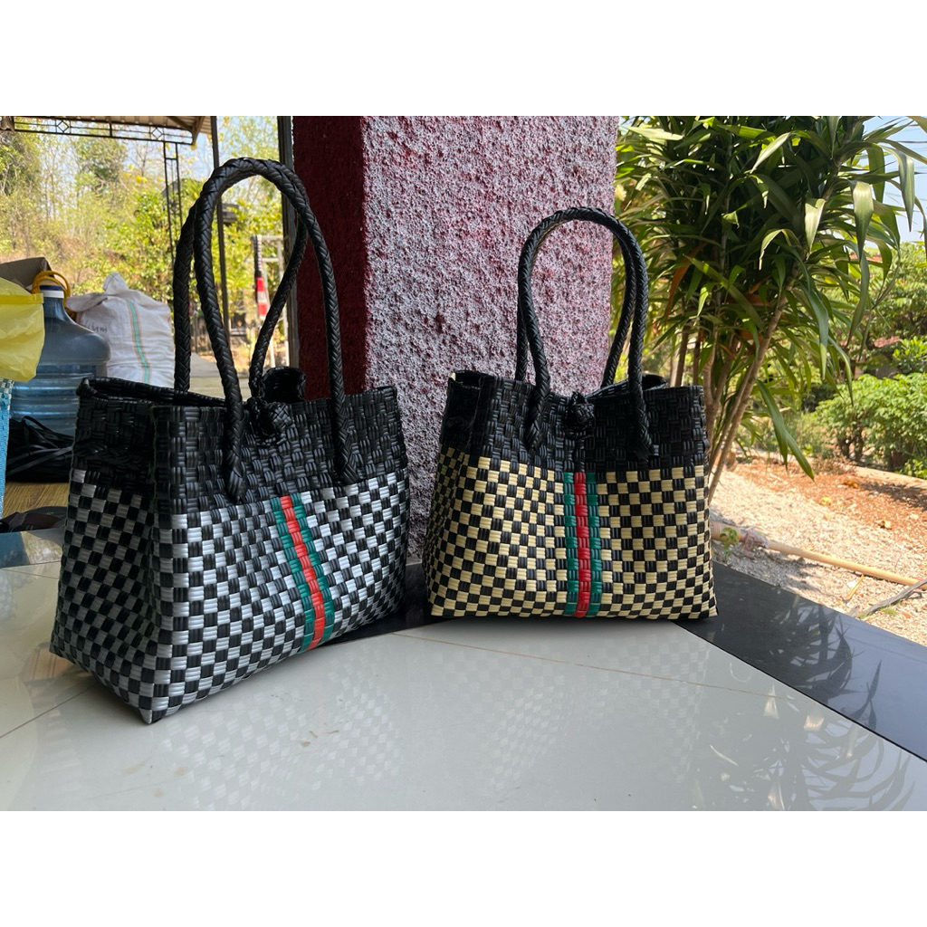 tote bag jali jali/Tas anyaman premium/tote wanita elegan