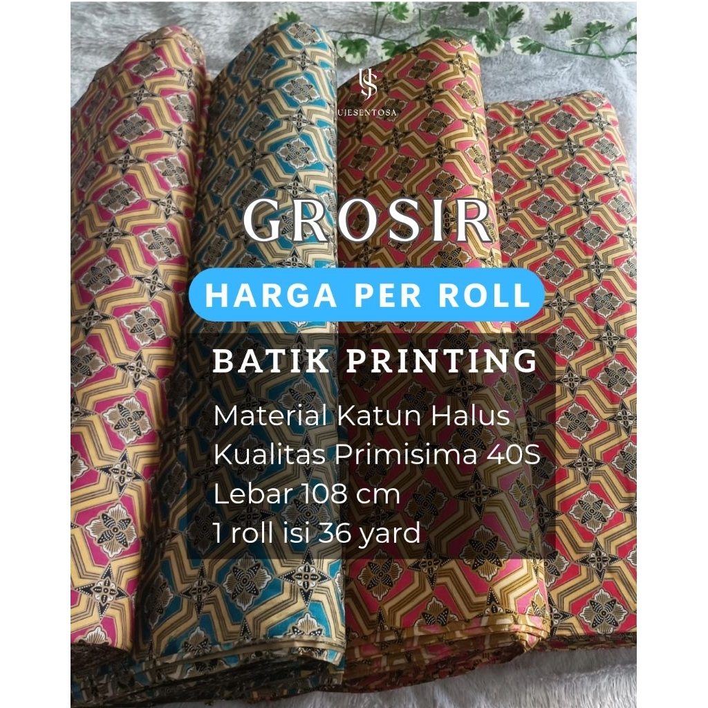 Kain Batik Premium Roll | 36 Yard | Grosir Kain Batik | Seragam Batik  [SR 277]