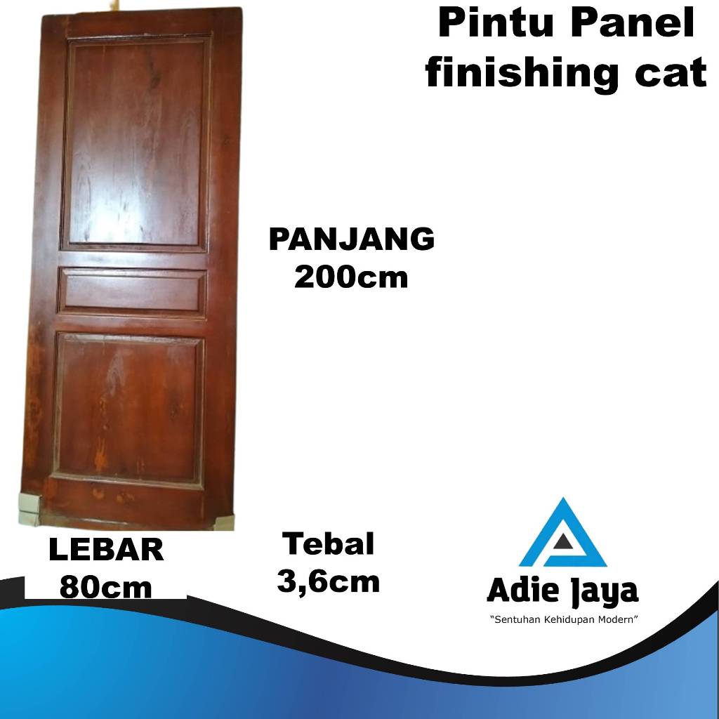 Pintu Panel | pintu Kamar | pintu rumah finishing cat Kayu mahoni