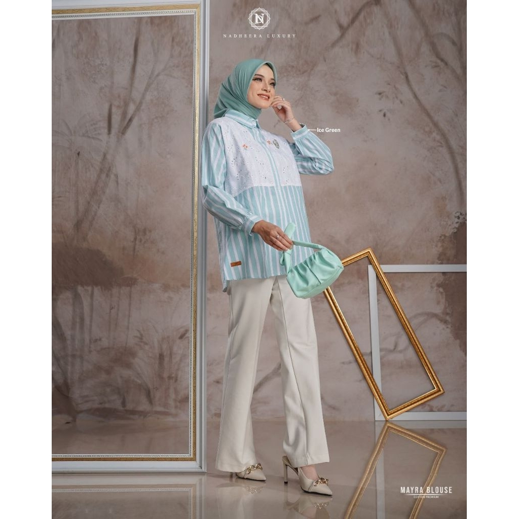 MAYRA BLOUSE BY NADHEERA LUXURY √ Blouse motif √ Blouse cotton √ blouse nadheera
