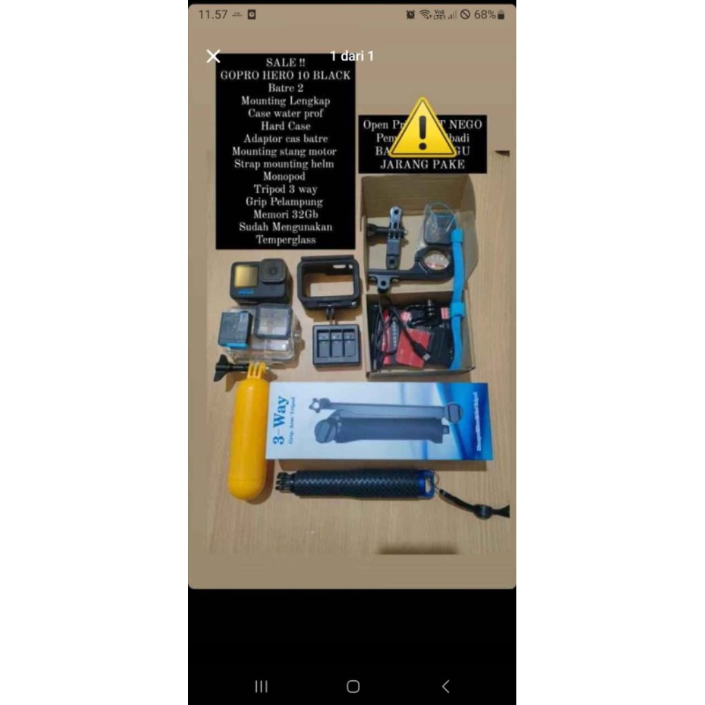 gopro hero 10 mulus bekas pemakaian pribadi