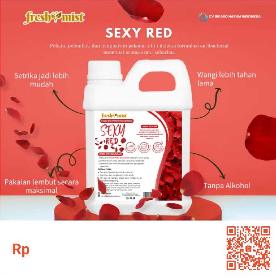 Promo Freshmist Sexy Red – Pelicin & Pewangi Pakaian Isi 1LTR