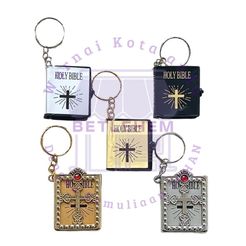 Gantungan Kunci Holy Bible & Jesus