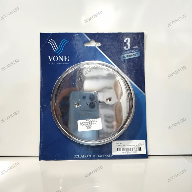 VONE Clean Out 2" 2.5" 3" 4" Inch Tutup Pipa Kontrol Brass Chrome