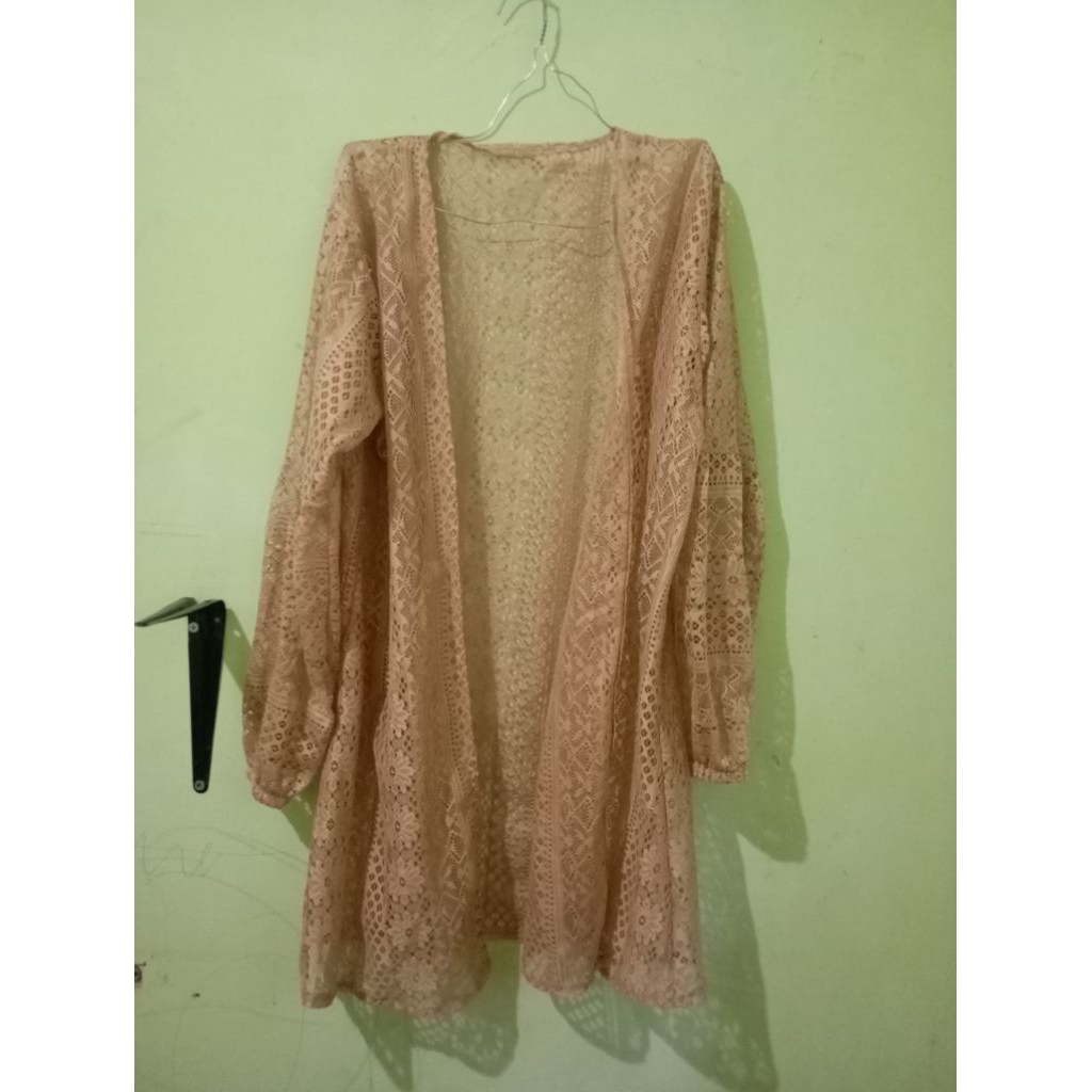 Outer rajut model panjang/maxi preloved