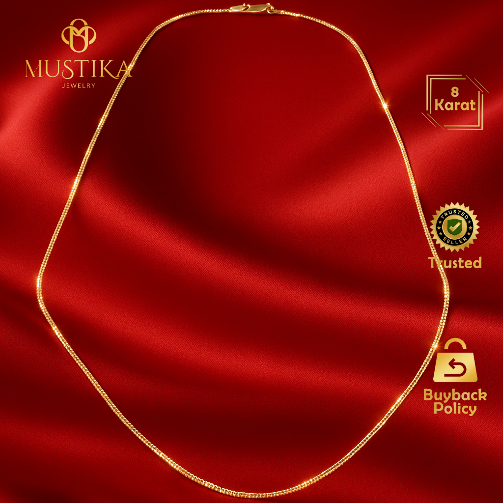 Kalung Emas Rantai Italy 8K / 375 Model [Rantai Italy] Mustika Gold Jewelry