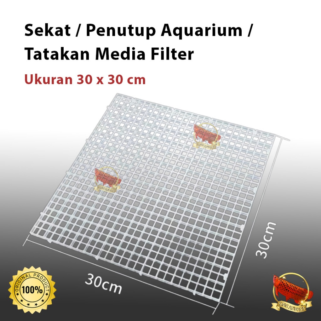Sekat Aquarium /Tutup Aquarium / Tatakan media filter 30 x 30 cm Pemisah Ruang Aquarium Kuat Dan Kok