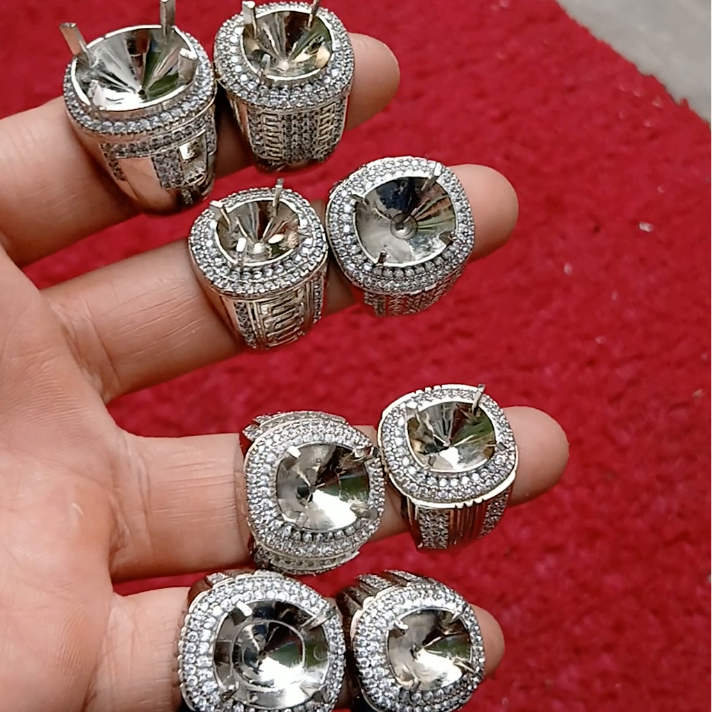 GROSIR EMBAN RING CINCIN ALPAKA SUPER MICRO SETTING(10 PCS)