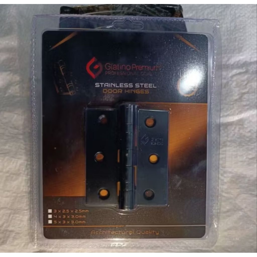 Engsel Jendela Glatino 3" SUS304 HITAM | Engsel 3 inch HITAM SUS304 | Engsel Jendela Hitam Stainless