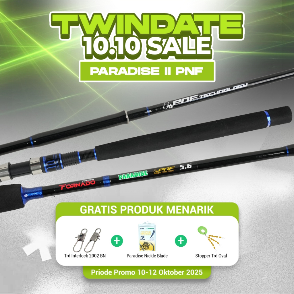 Sgr - Tornado Paradise Joran Paradise II Power Nano Fiber PNF Handle Full EVA Ringan Kuat Garansi 1