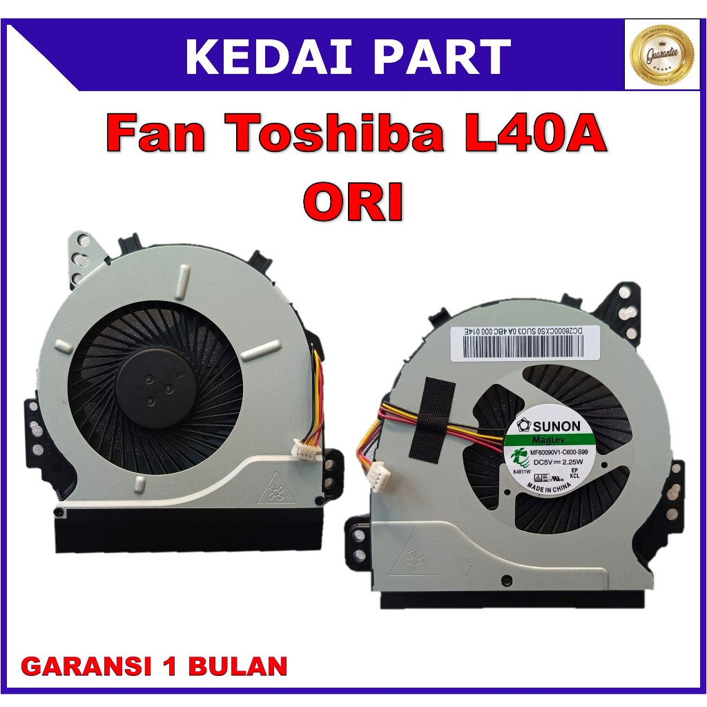 FAN KIPAS COOLING TOSHIBA L40 L40A L40-A L40D-A L40T-A L45D-A ORI