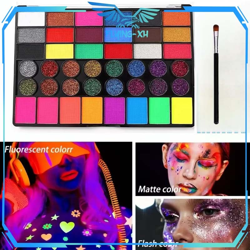 Face Body Painting 42 Warna Halloween Make Up Cat Wajah Face Painting Make Up Painting Wajah Makeup