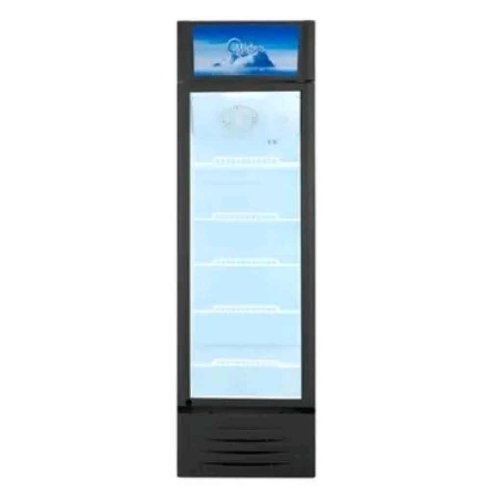Showcase Midea HS-350SB | Kulkas display kaca minuman HS350SB 350 SB L