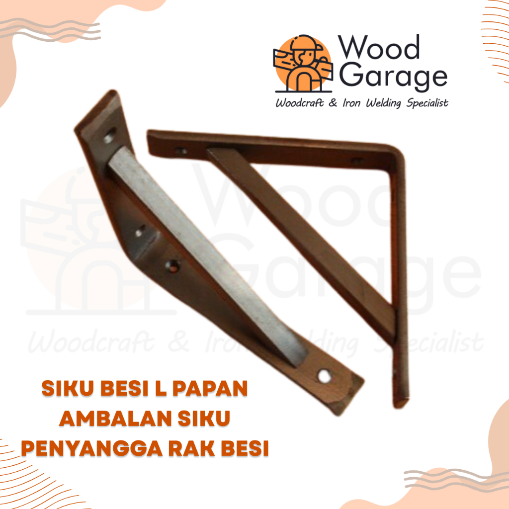 siku besi L papan ambalan siku penyangga rak besi uk 40cm harga 1pcs
