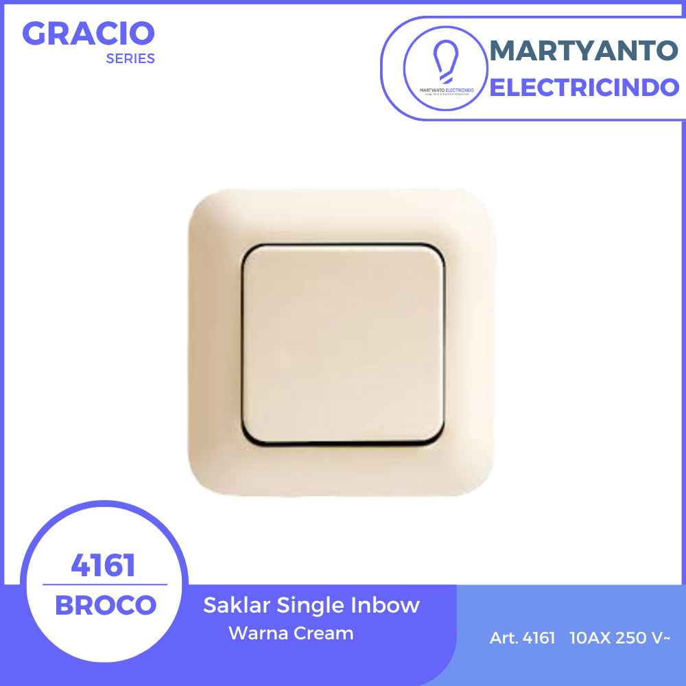 Broco Saklar Engkel Gracio 4161 Warna Cream