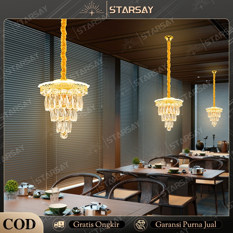 Lampu kristal 30cm plafon rumah modern mewah Pintu masuk toko restoran balkon cbl