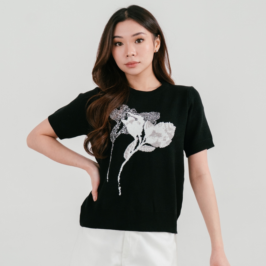 Foxquinn CELINE KNIT TOP / Blouse Wanita / Atasan Casual