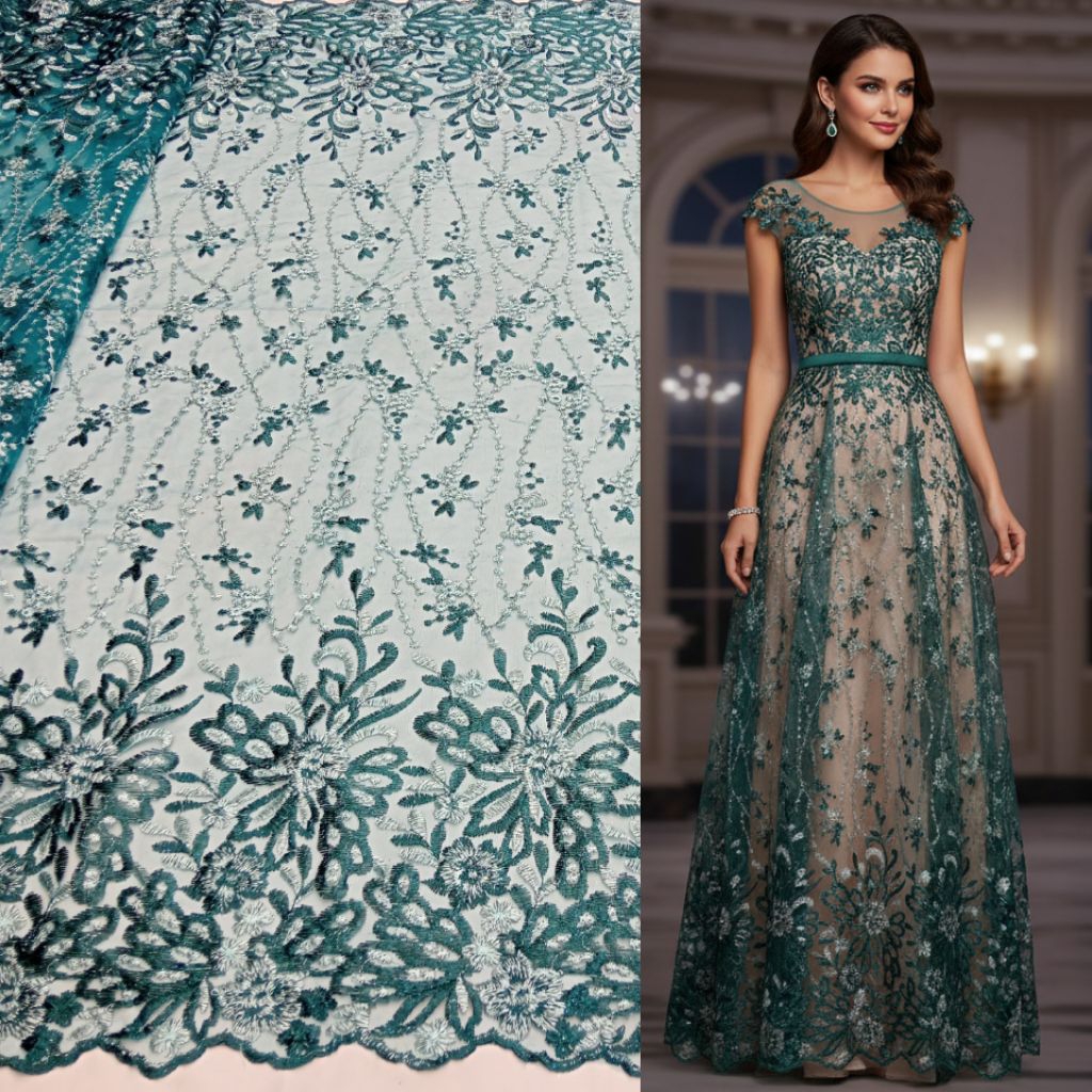 Kain tile bordir camical / Kain tile camical korea premium