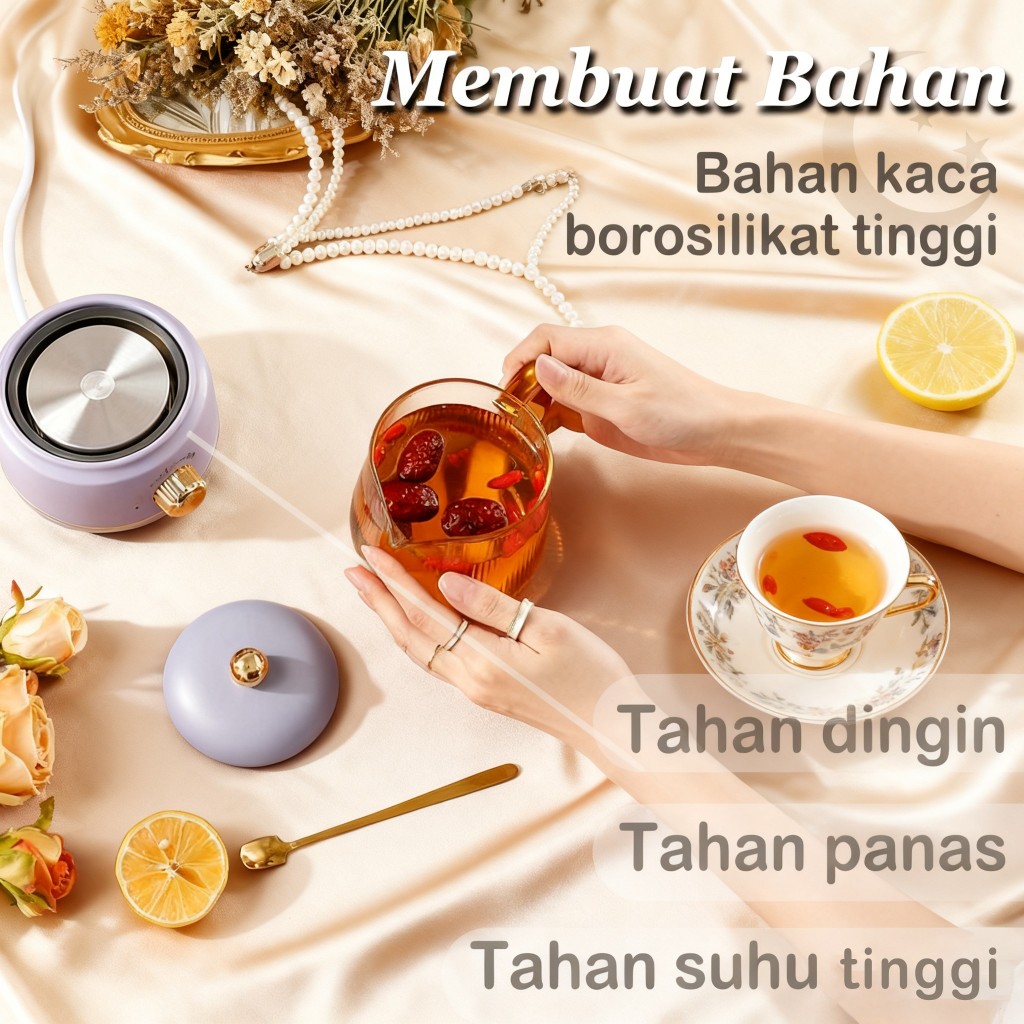 BEST SALE Teko Listrik Pemanas Air Kettle Low Watt Kecil 08 Tea Pot Termos Ketel Air Panas Mini