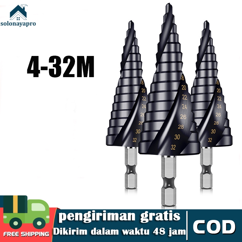 Mata Bor Pagoda 4-32MM Mata Bor Untuk Baja Keras Pagoda Titanium Mata Bor Besi Baja Black Titanium