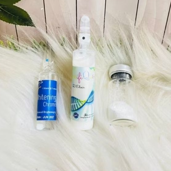 1 set infus milky whitening magnifie + whitening booster + gluta-tion sesuai gambar original infus w