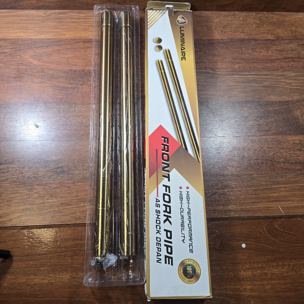 AS SHOCK DEPAN NINJA R/SS NINJA KR150 GOLD/PIPA AS SHOK DEPAN NINJA R GOLD LUMINAIRE plus baut shock