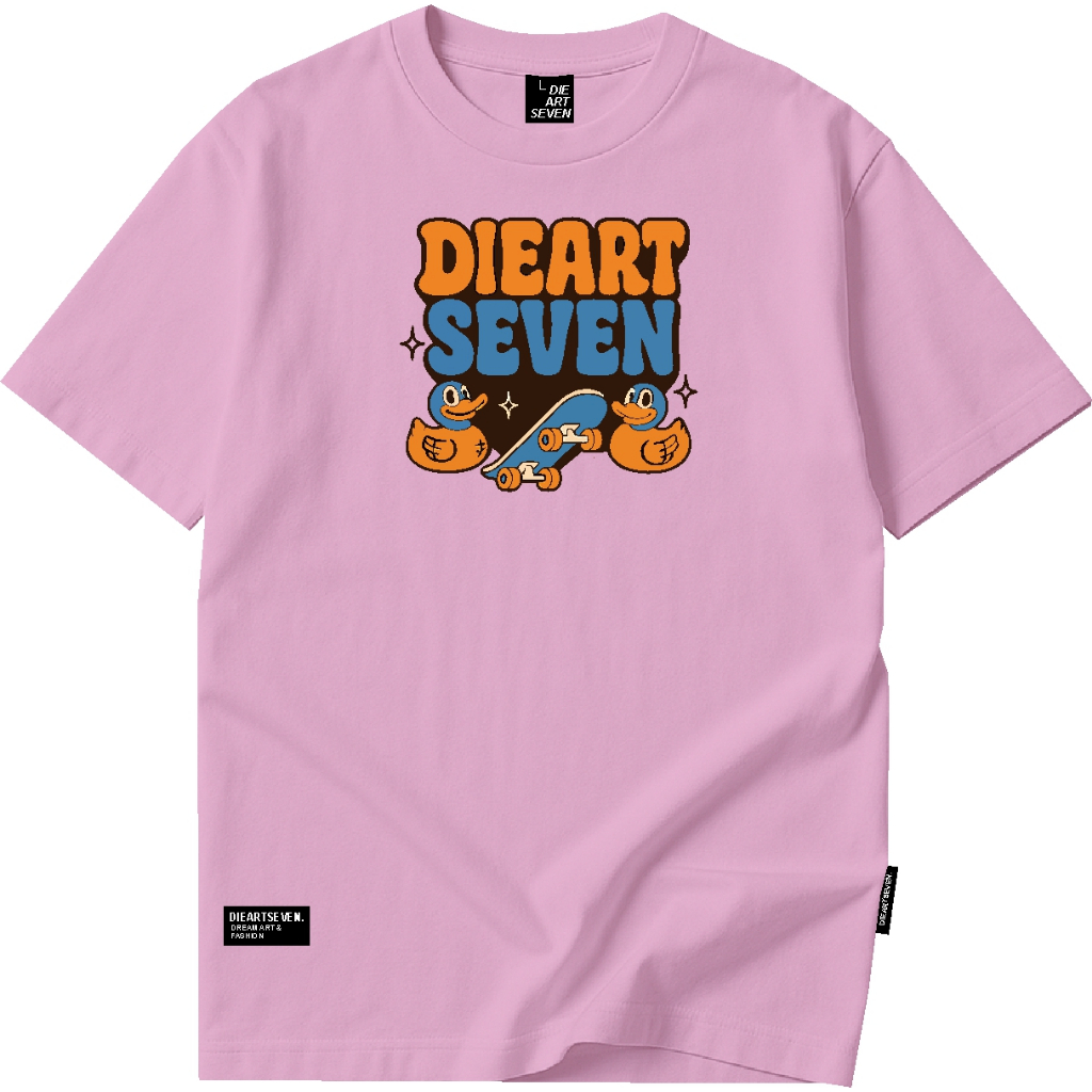 Pakaian pria atasan kaos distro original art lace tshirt dusty pink