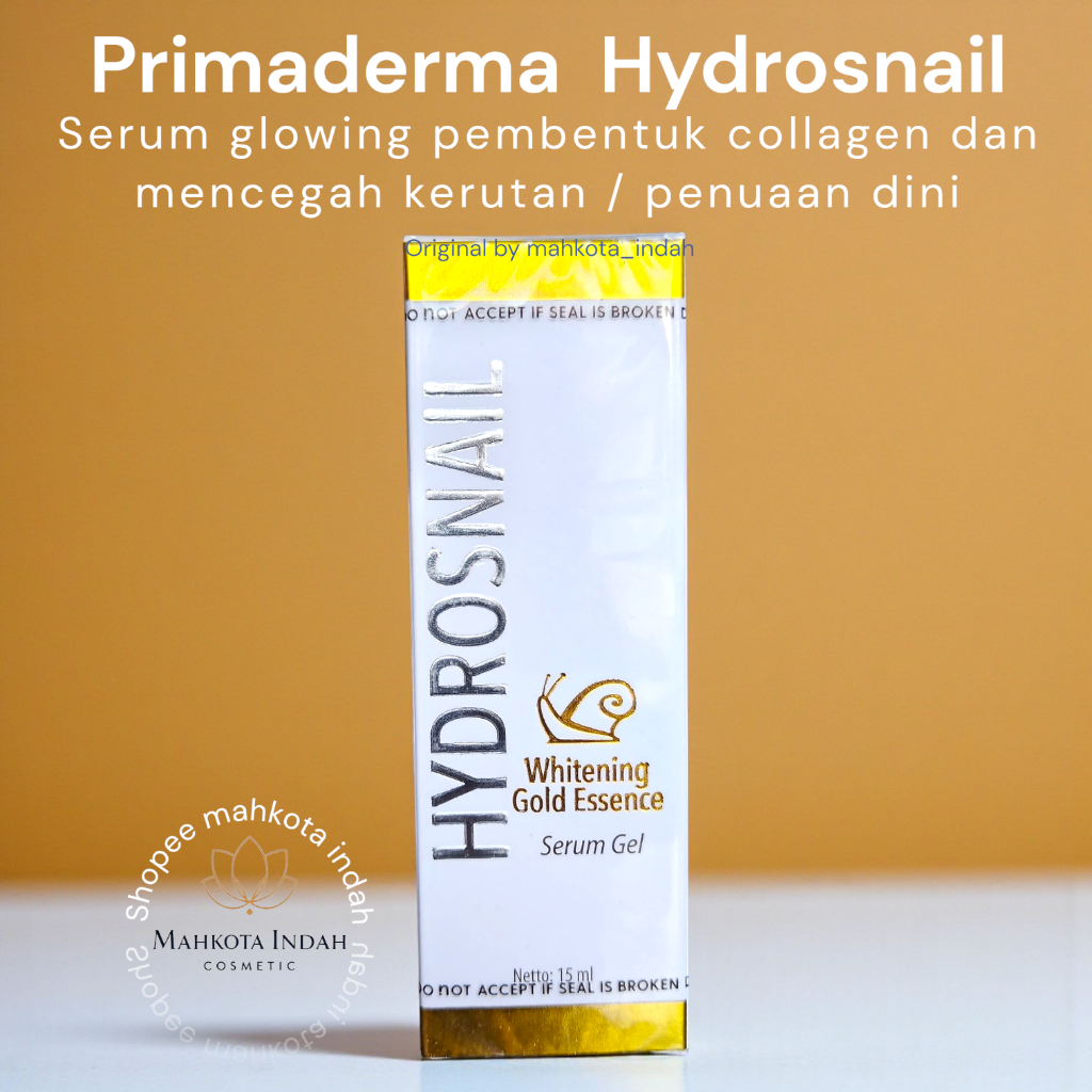 PRIMADERMA Serum Hydrosnail Whitening Gold / Serum emas primaderma Original BPOM