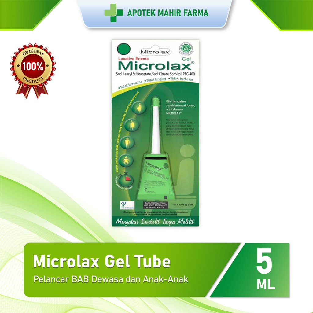 Microlax Gel 5 mL 1 Tube Pelancar BAB Atasi Sembelit Dewasa dan Anak-anak