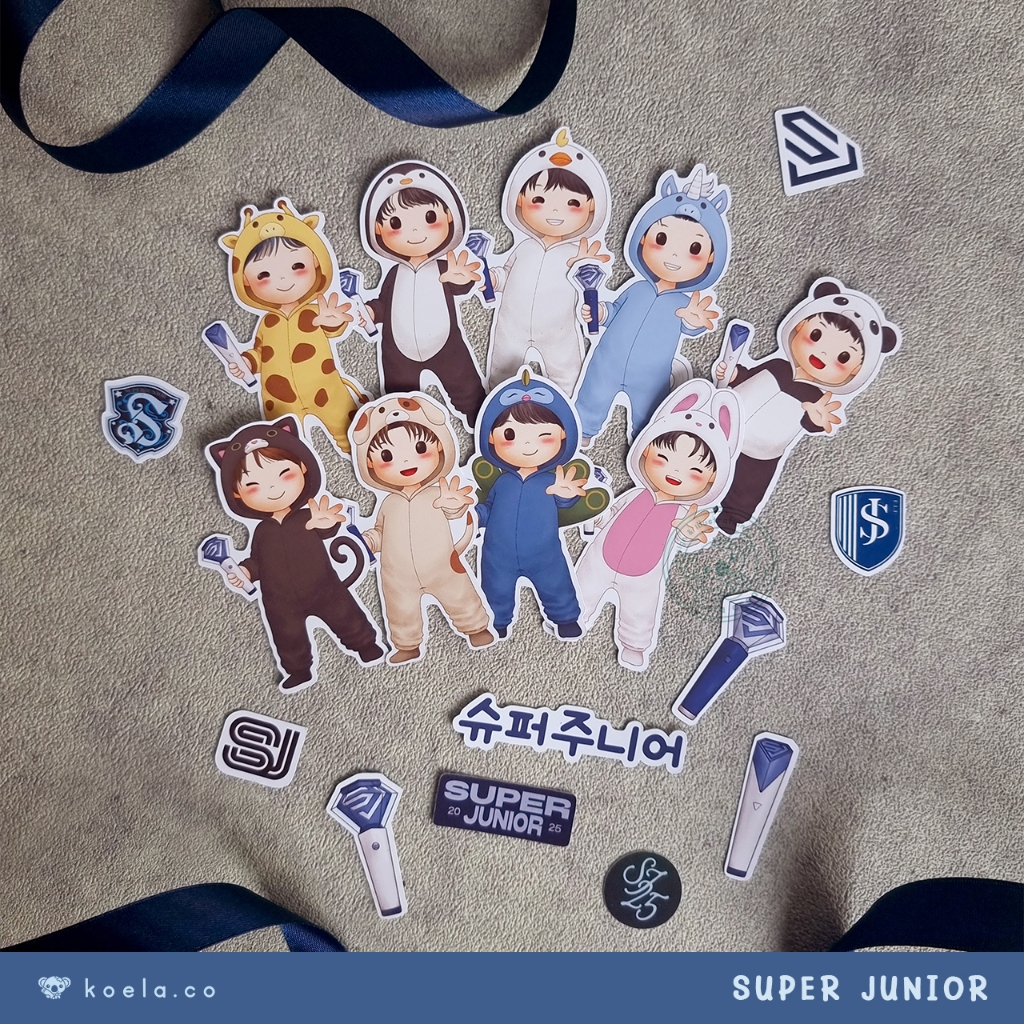 Sticker Super Junior Animal Pajama SS10 Die-Cut