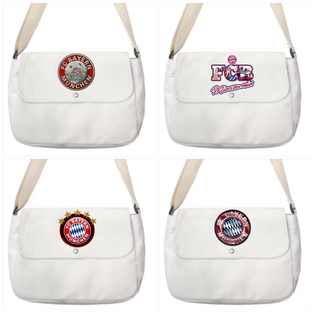 Tas selempang kanvas FC Bayern Munchen/Tas selempang kanvas premium/Sling bag canvas premium/Tas bah