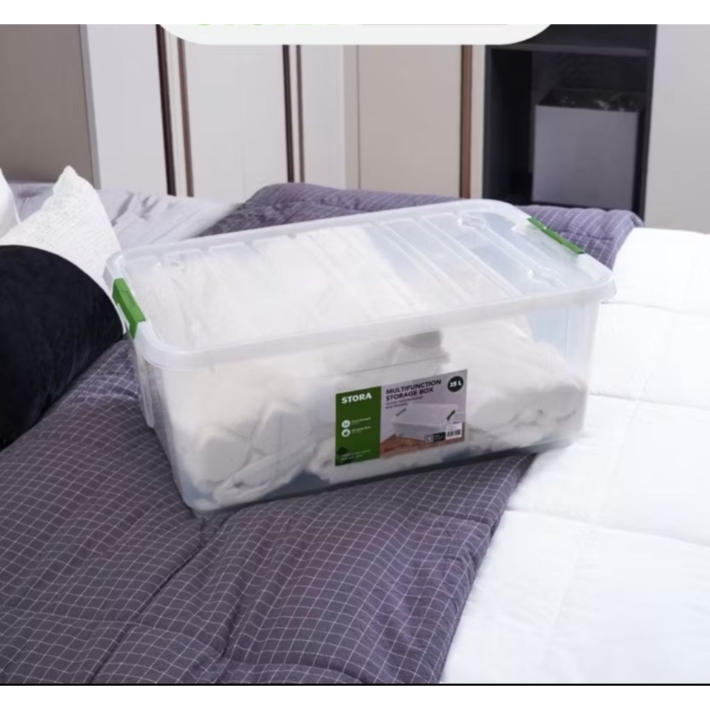 STORA MULTIFUNCTION STORAGE BOX 35L. STORA KOTAK CONTAINER BESAR. KOTAK CONTAINER RODA. KOTAK BESAR 