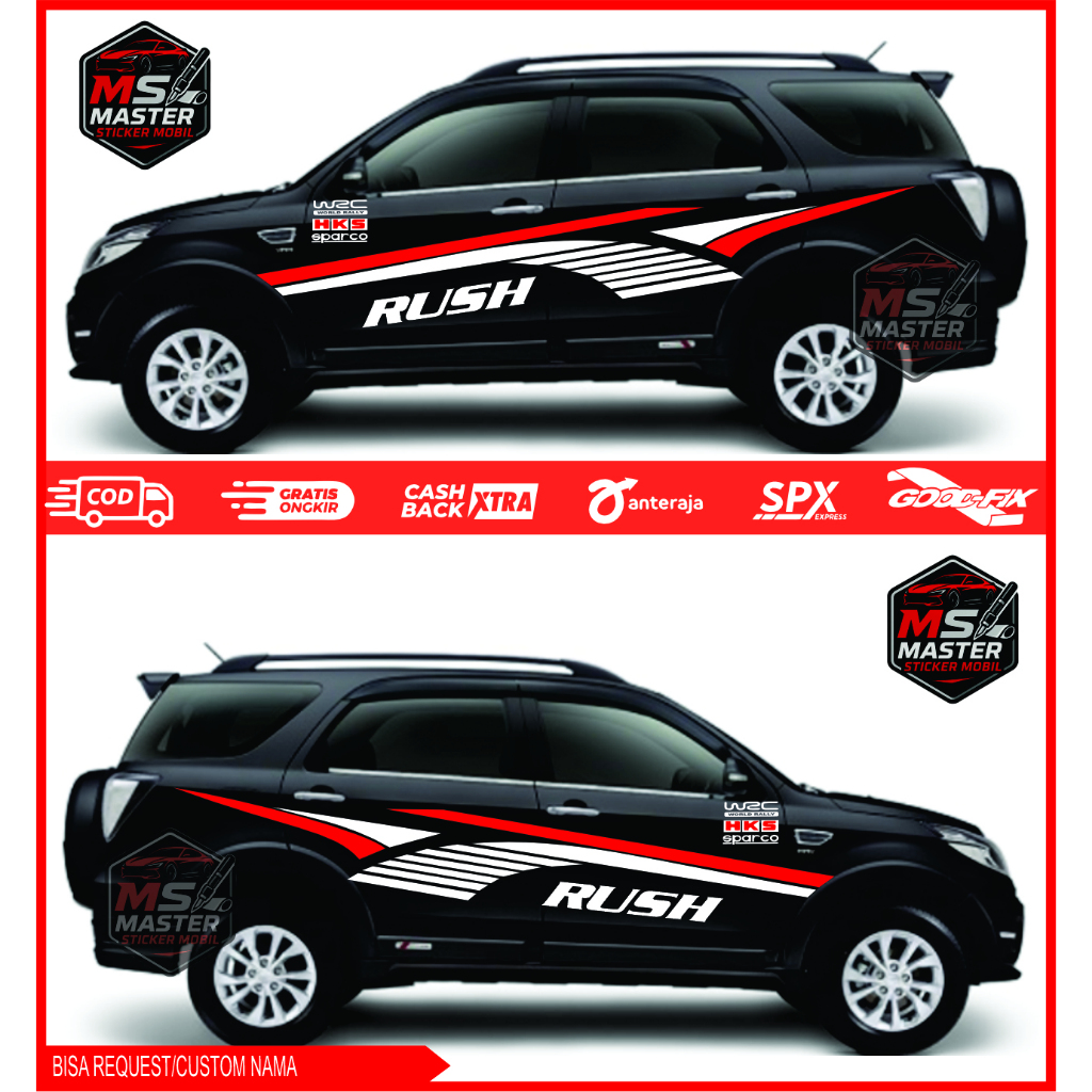 STICKER MOBIL VARIASI STICKER TERIOS 2016 LIST BODY MOBIL VARIASI CUTTING STIKER MOBIL HITAM TERIOS