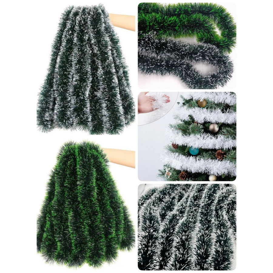 Hiasan Slinger Natal Tinsel Rumbai / Slinger Merry Christmas / Hiasan Pohon Natal / Slinger Tinsel X