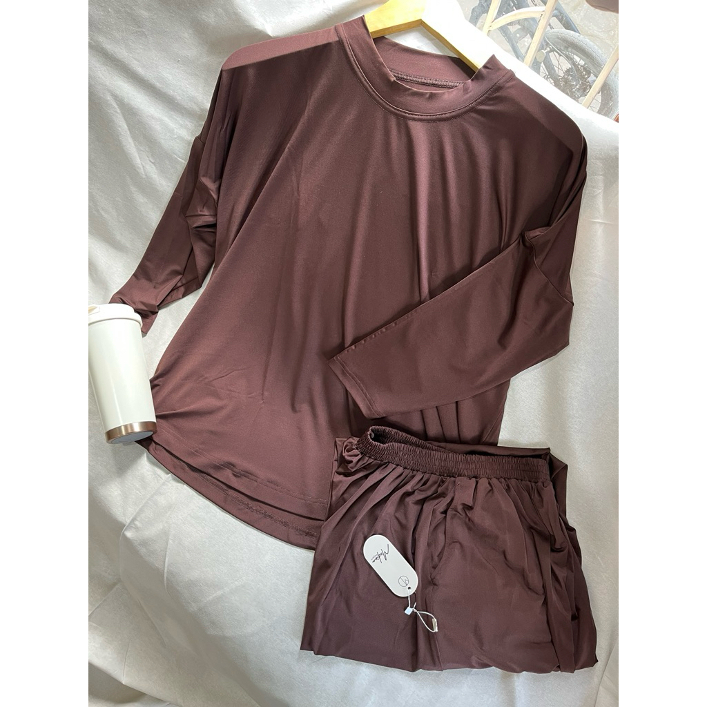 Sea Set Jersey Medina - Atasan Blouse Celana Kulot dan Jilbab kaos Jersey Spandek | Medina