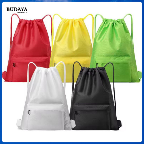 BUDAYA Tas Serut String Bag Ransel Serut Pria Wanita / Tas Serut Gendong Kantong Cargo Polos