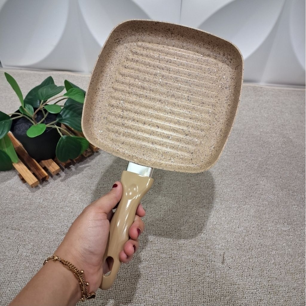 Pero Grillpan 20cm / Panci Wajan Panggangan Anti Lengket BioGranite